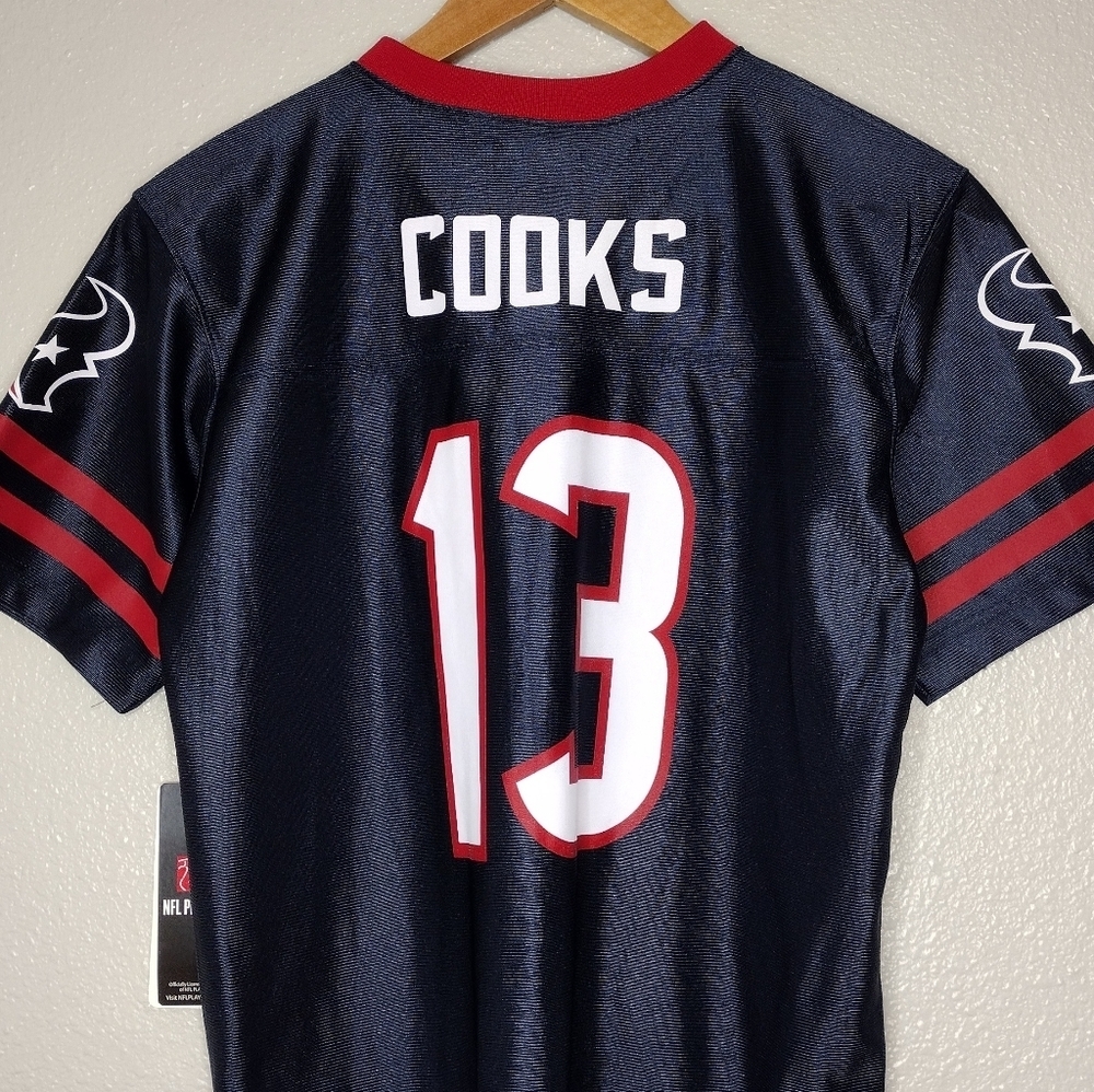 NWT NFL Team Kids Houston Texans Navy Red Short Sleeve Jersey Sz L - Picture 8 of 12